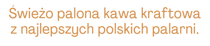 Świeżo palona kawa kraftowa.